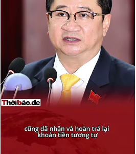 CỰU BÍ THƯ CẦN THƠ NGUYỄN VĂN HIẾU NHẬN HỐI LỘ 20.000 USD.