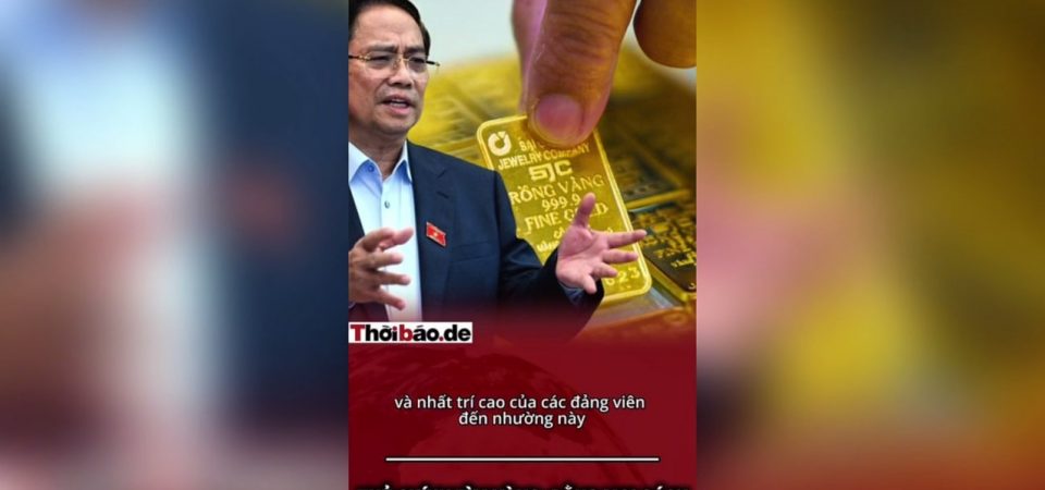 THỦ TƯỚNG CHÍNH TÌM VÀNG: BẰNG MỌI CÁCH HUY ĐỘNG VÀNG TRONG DÂN!