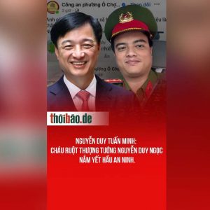 Nguyễn Duy Tuấn Minh: Cháu ruột Thượng tướng Nguyễn Duy Ngọc nắm yết hầu an ninh.