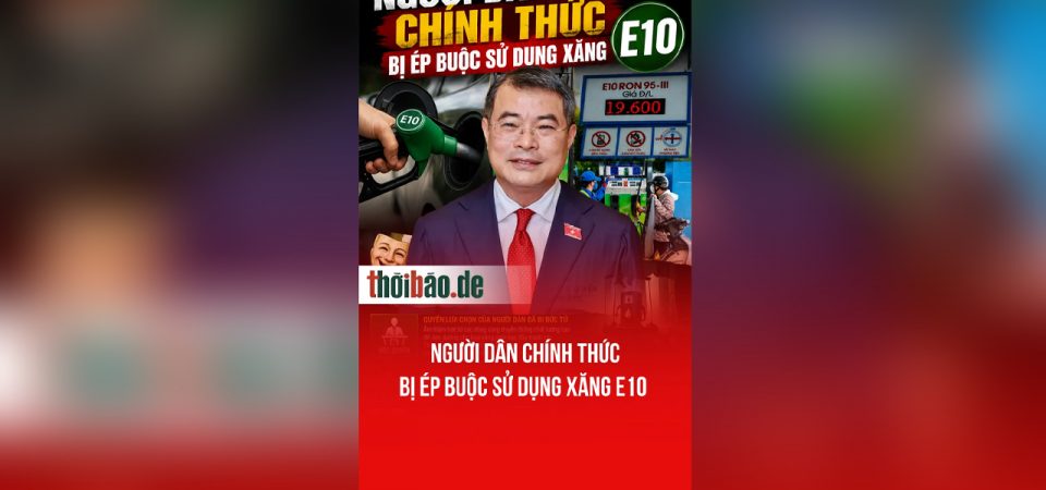 Người dân chính thức bị ép buộc sử dụng xăng E10