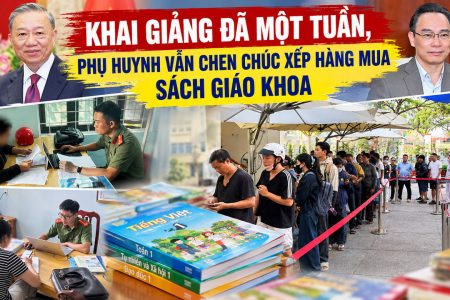 ผ่านไปหนึ่งสัปดาห์ตั้งแต่เปิดเทอมใหม่ ผู้ปกครองยังคงเบียดเสียดกันในแถวเพื่อซื้อหนังสือเรียน