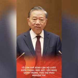 ト・ラム氏、スマホをいじったり居眠りしたりする幹部を批判：重要な会議では真剣な態度が求められる