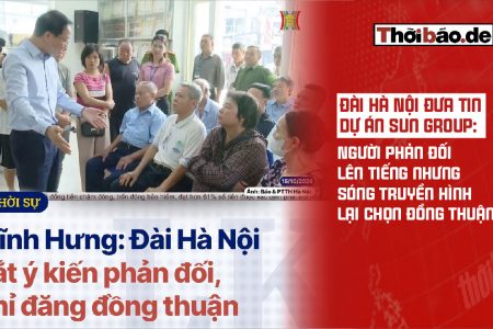 河內電視台報導 Sun Group 專案：反對者發聲，但電視節目卻只呈現贊同意見？